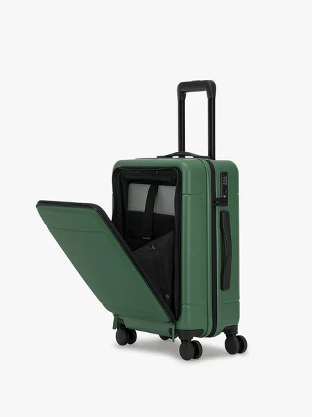 Calpak | Hue Front Pocket Carry-On Luggage-Emerald | Special Offer